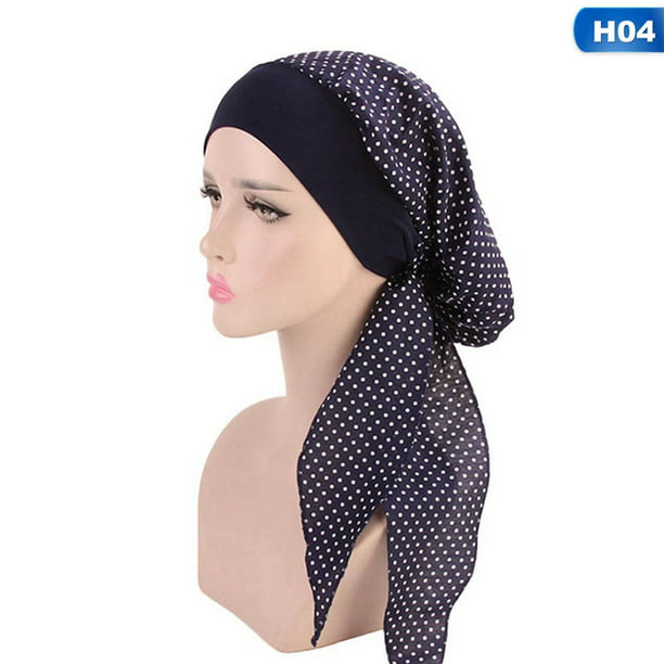 Headwear Printed Cancer Head Scarf Hair Loss Hat Chemo Pirate Cap Muslim Turban